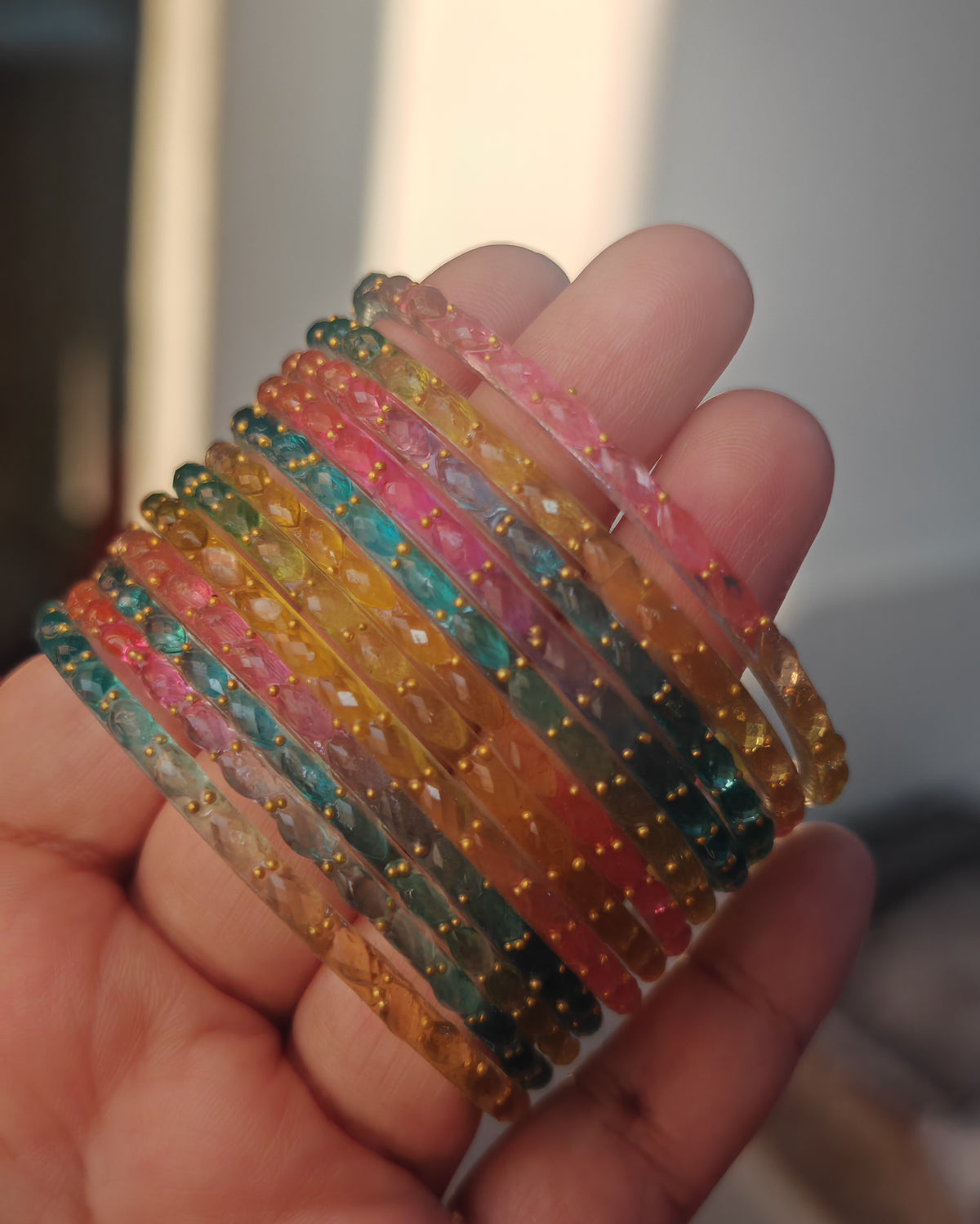 II - Multi Raindrop Glass Bangles