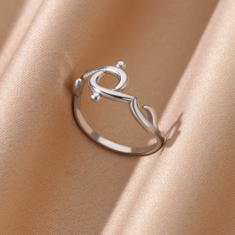 Arabic Letter Stainless Steel Ring