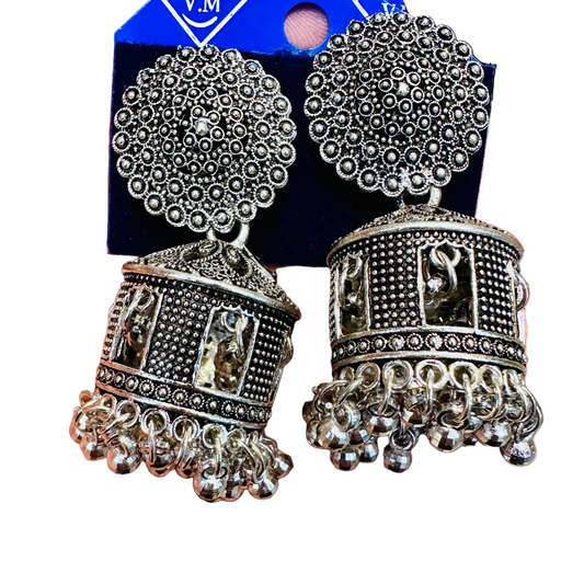 Silver Grey Jhumka