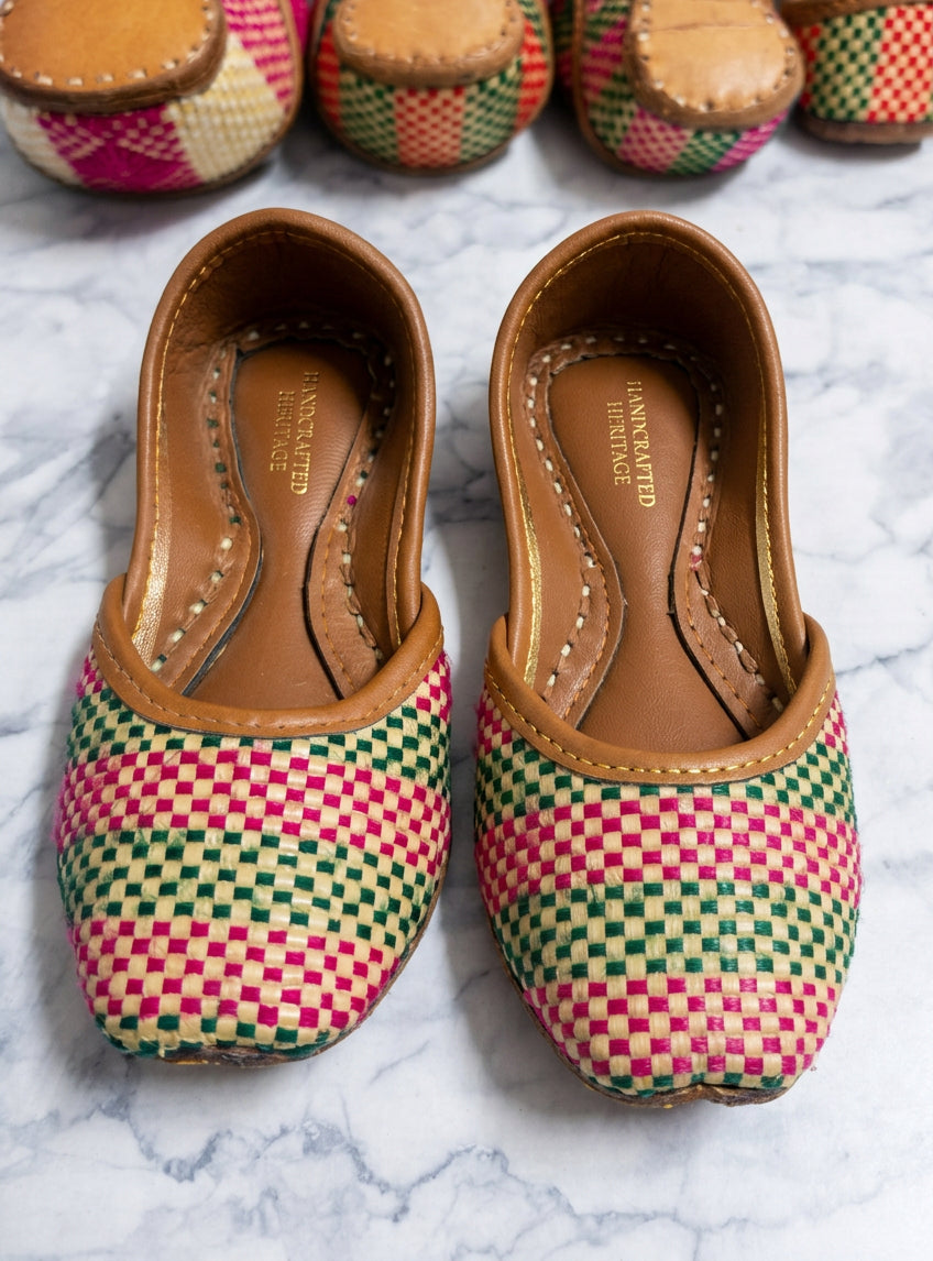 Baby - Pinky Green Khussa