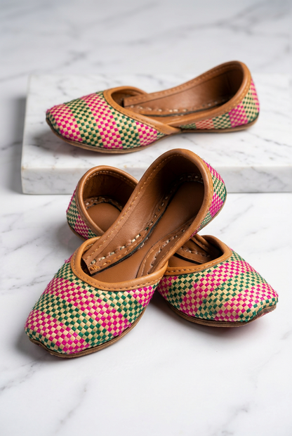Baby - Pinky Green Khussa