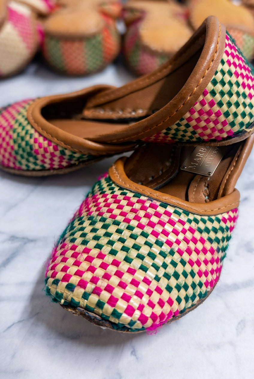 Baby - Pinky Green Khussa