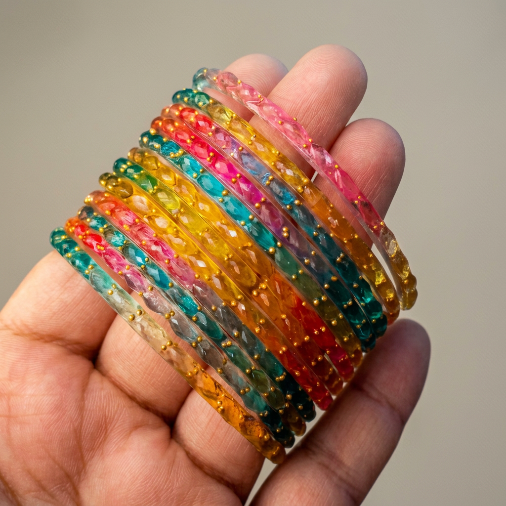II - Multi Raindrop Glass Bangles