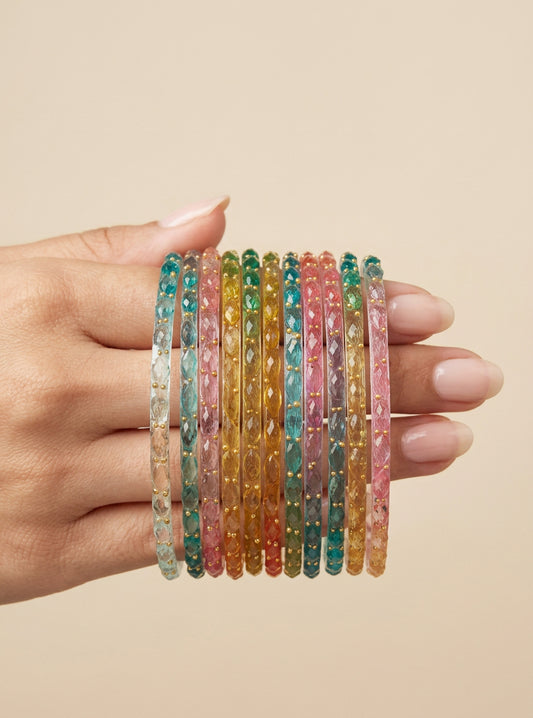 II - Multi Raindrop Glass Bangles