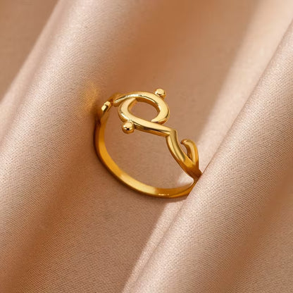 Arabic Letter Stainless Steel Ring