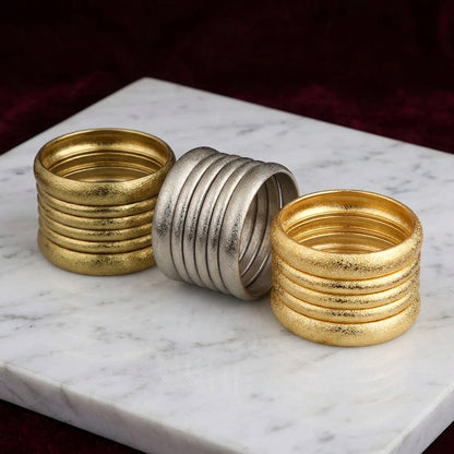Viral Matte-Finish Stardust Bangle Set | Multi-Tone Churiyan