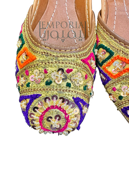 Kids - Multi Gold Khussa