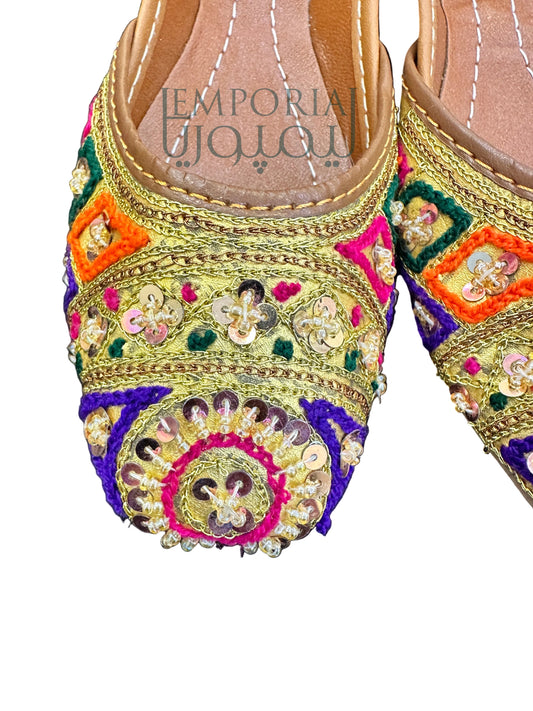 Kids - Multi Gold Khussa