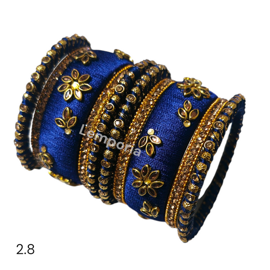 Blue Kundan Karda Set