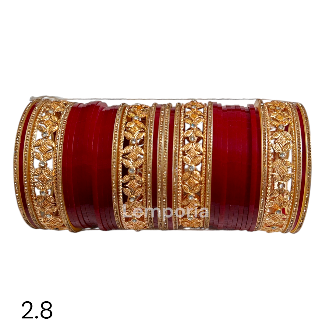 Rani Red Champagne Gold Choorda