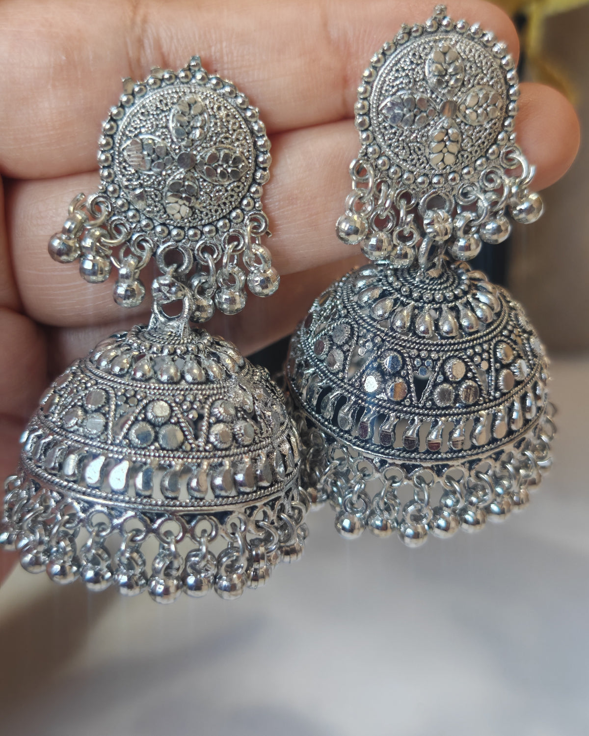 Slay in Silver Jhumkas