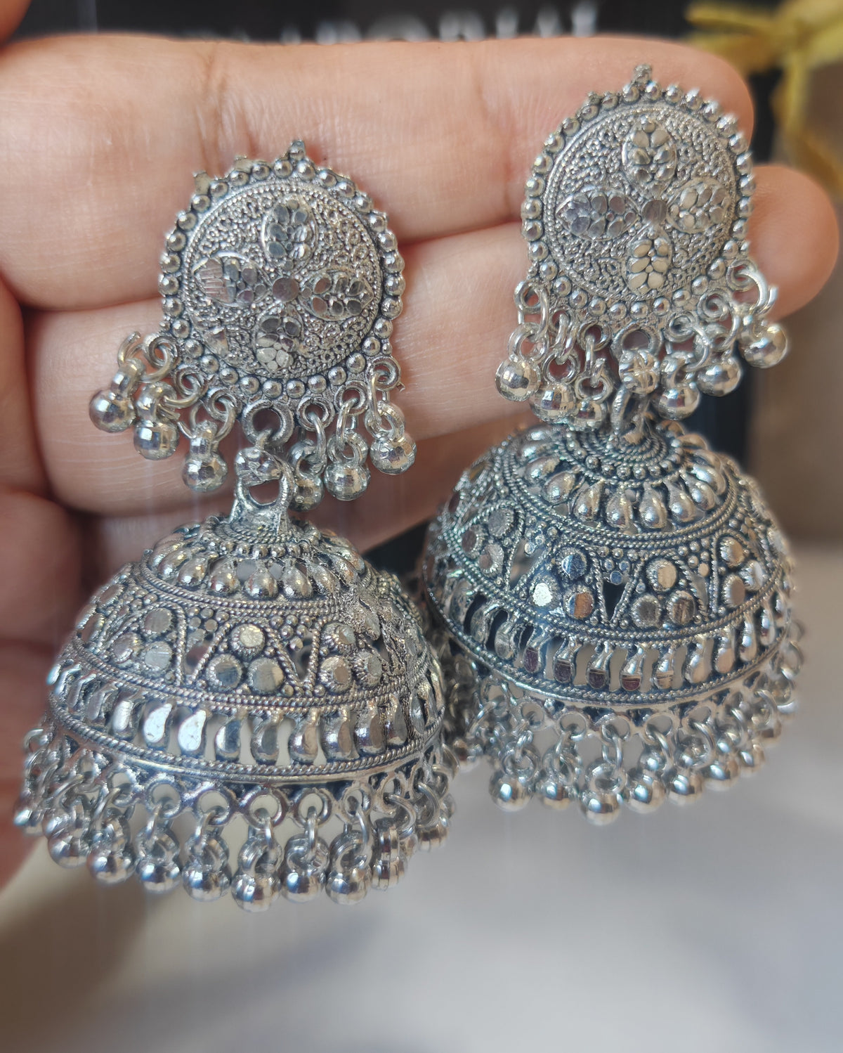 Slay in Silver Jhumkas