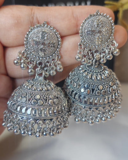 Slay in Silver Jhumkas