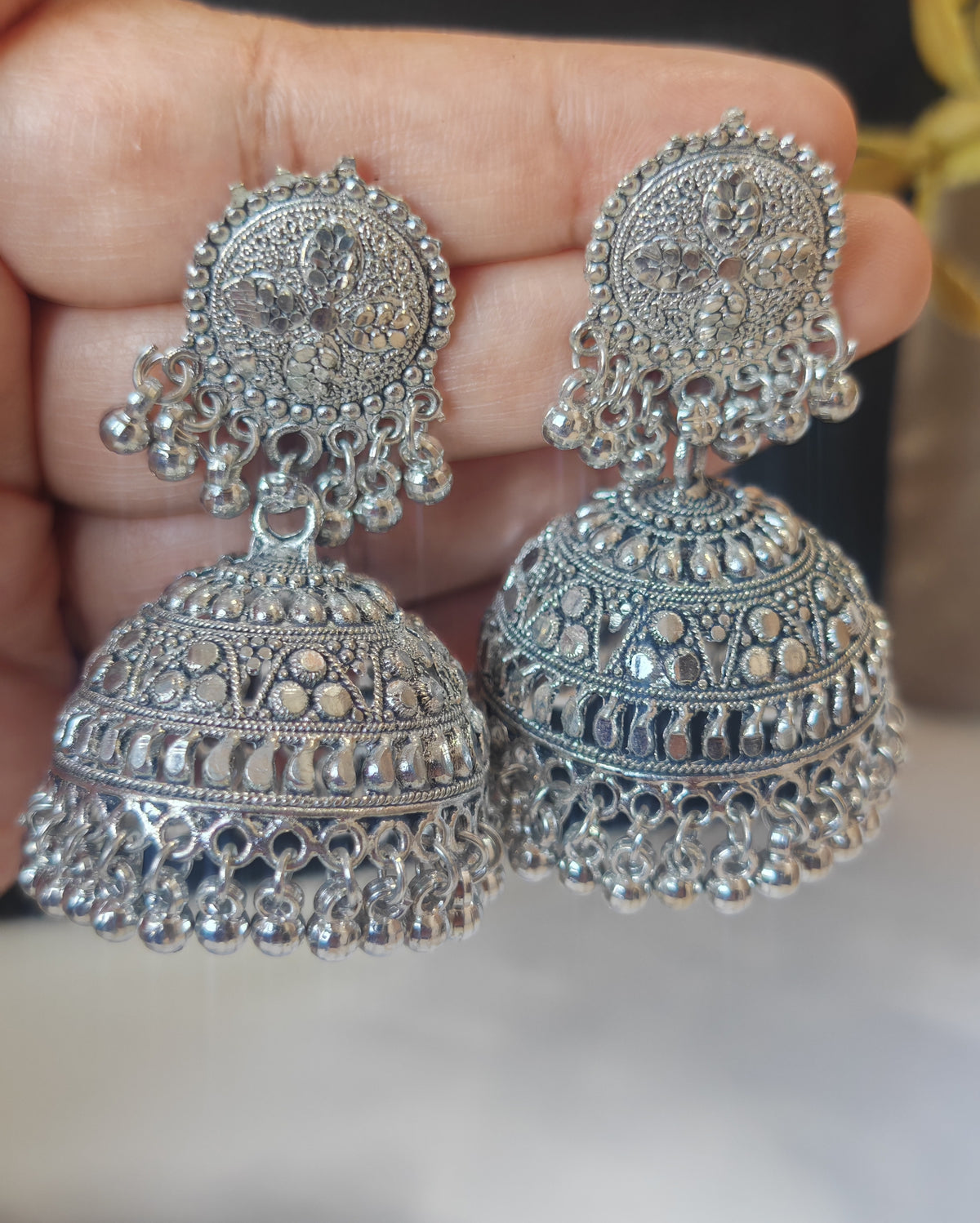 Slay in Silver Jhumkas