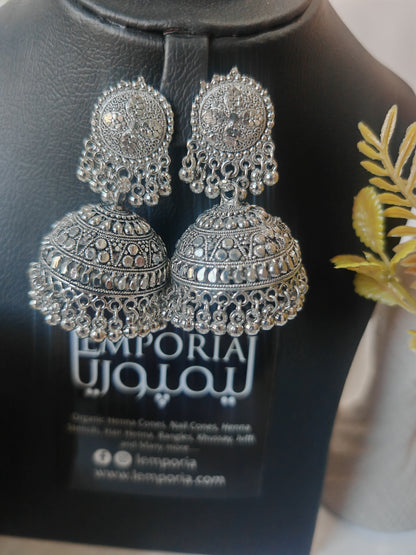 Slay in Silver Jhumkas
