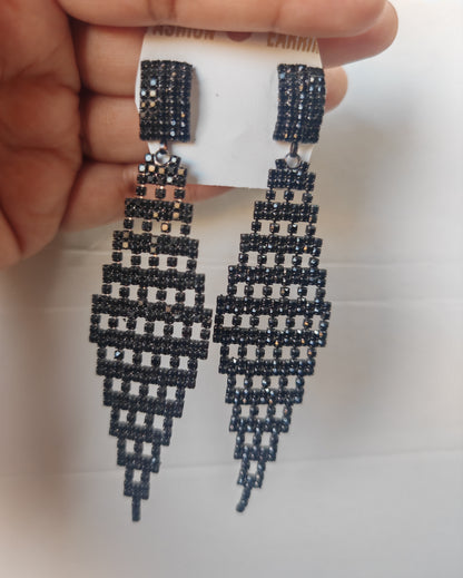 Black Mesh - Jhumka Style
