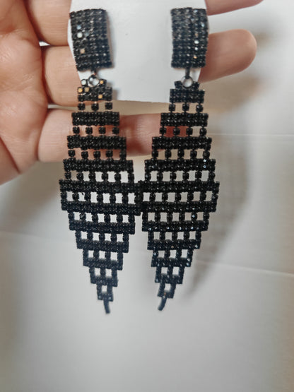 Black Mesh - Jhumka Style
