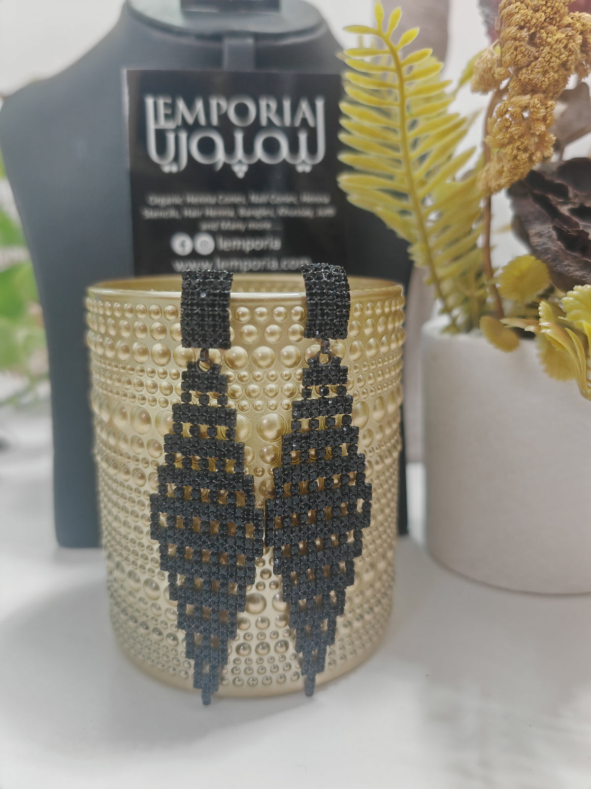 Black Mesh - Jhumka Style