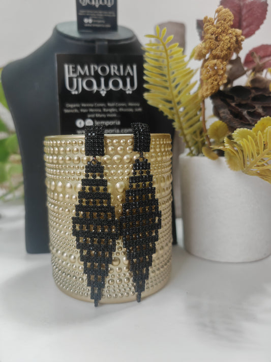 Black Mesh - Jhumka Style