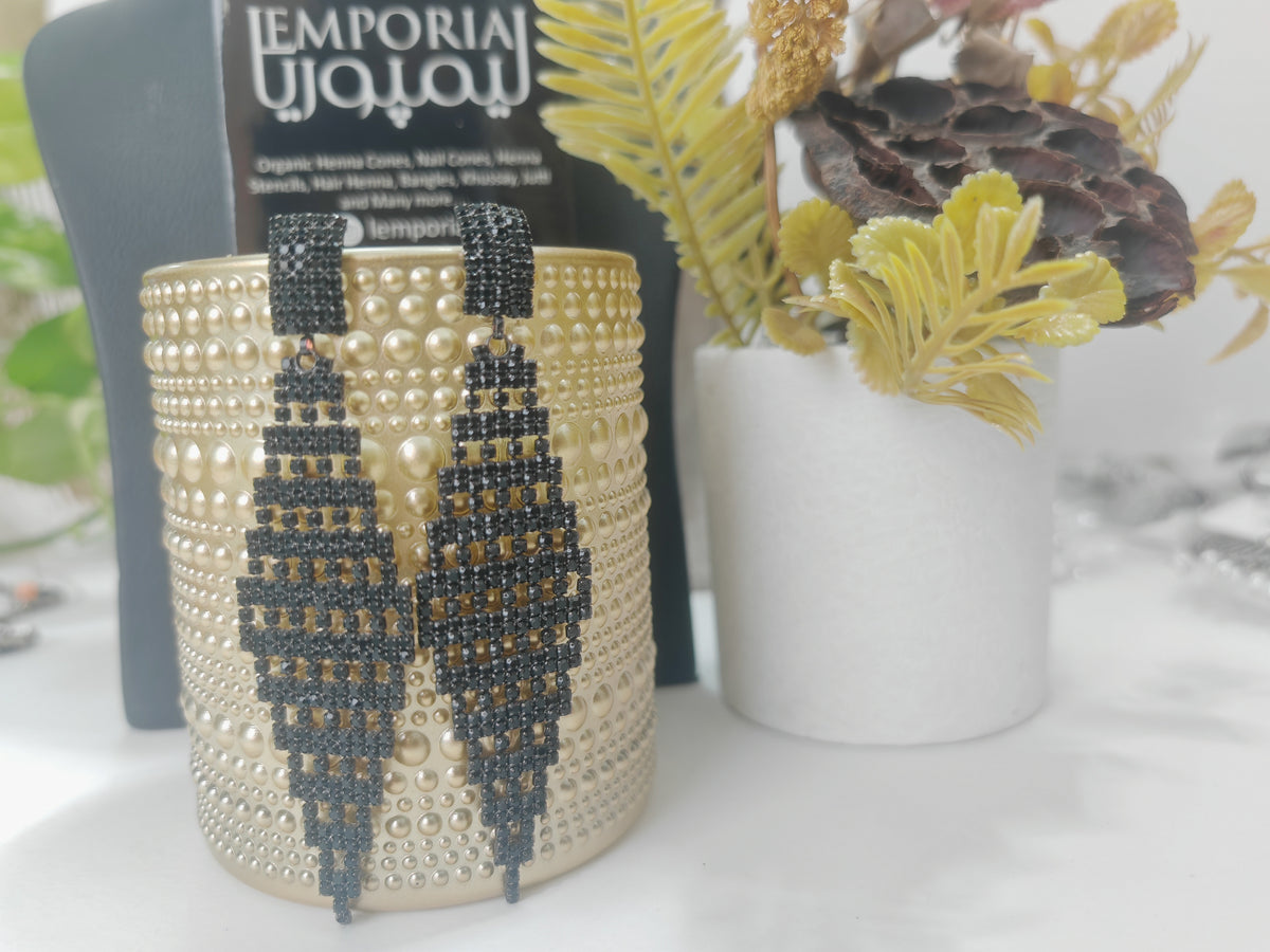 Black Mesh - Jhumka Style