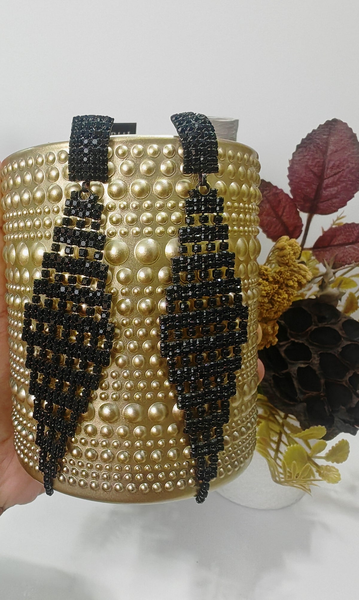 Black Mesh - Jhumka Style