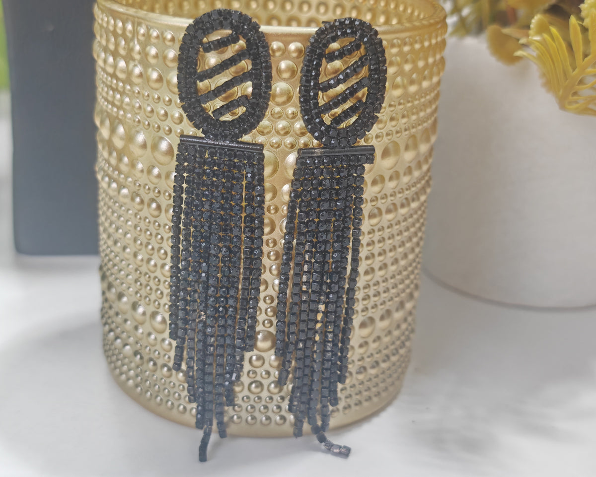 Black Mesh - Jhumka Style