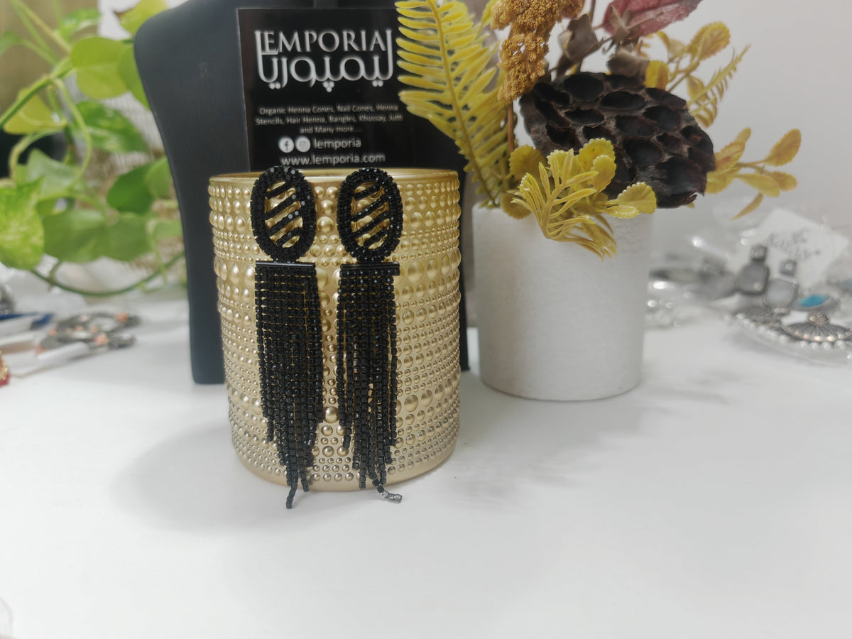 Black Mesh - Jhumka Style