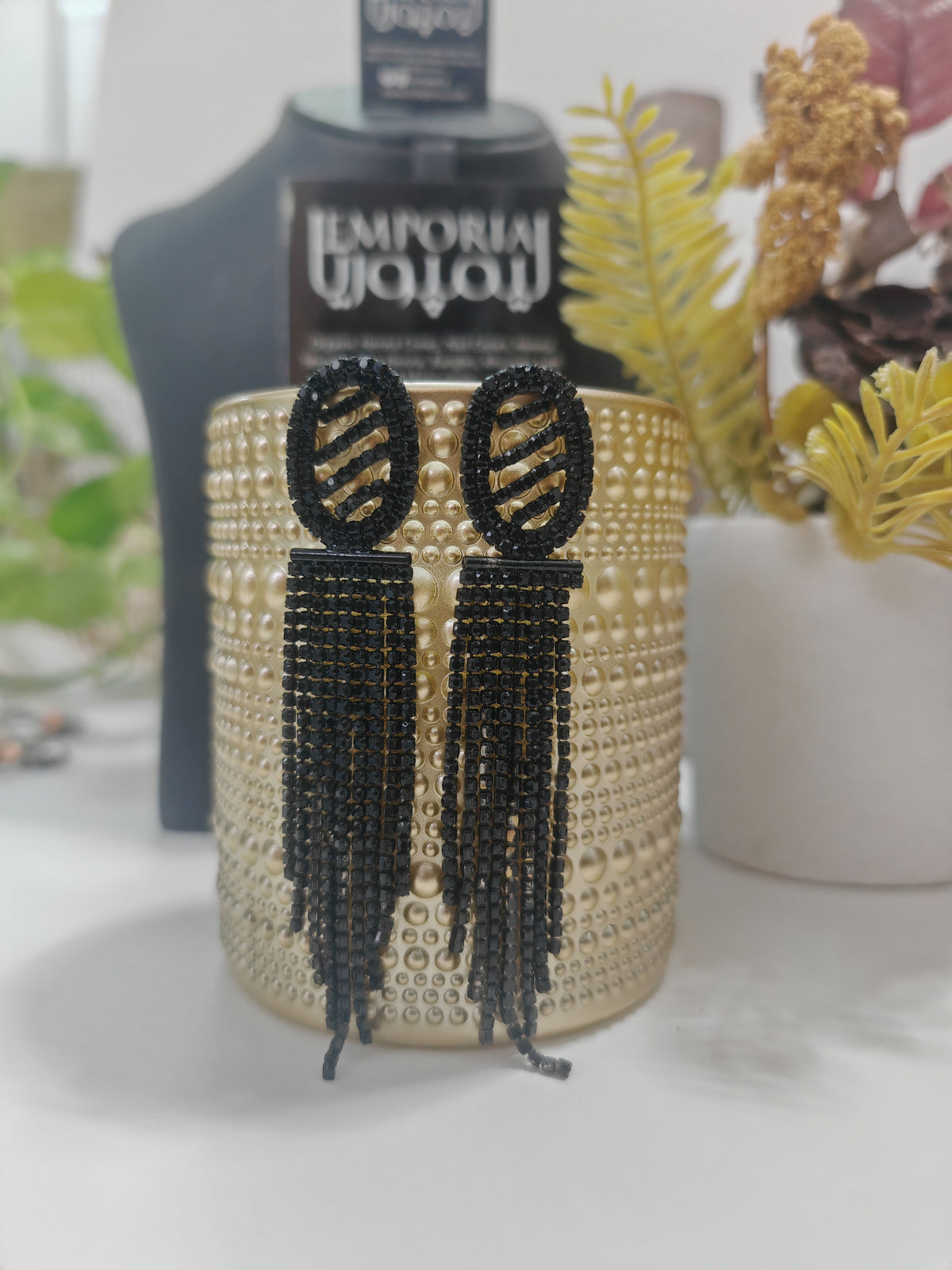 Black Mesh - Jhumka Style
