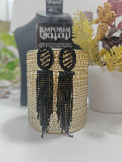 Black Mesh - Jhumka Style