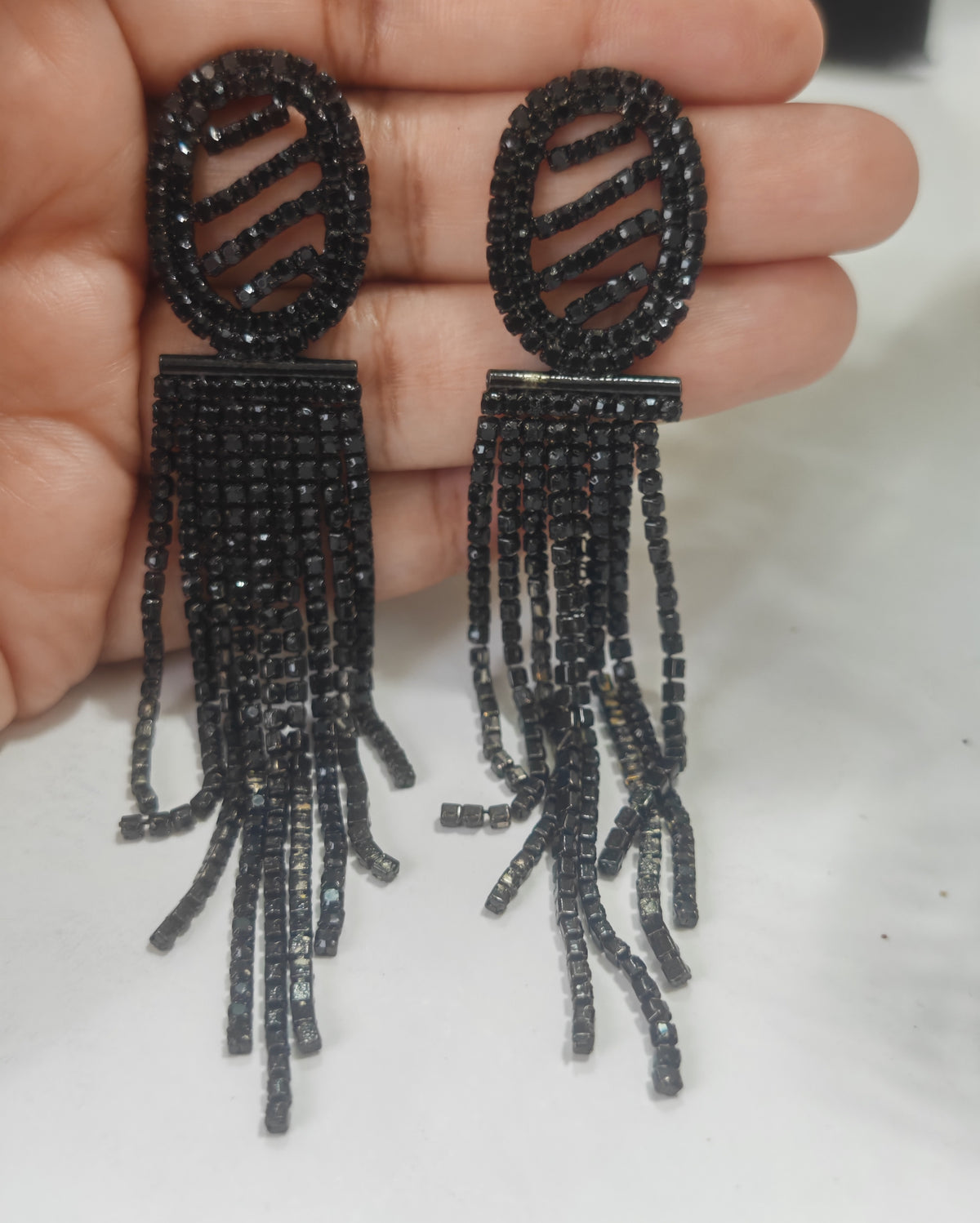 Black Mesh - Jhumka Style