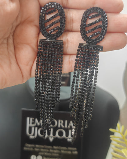 Black Mesh - Jhumka Style