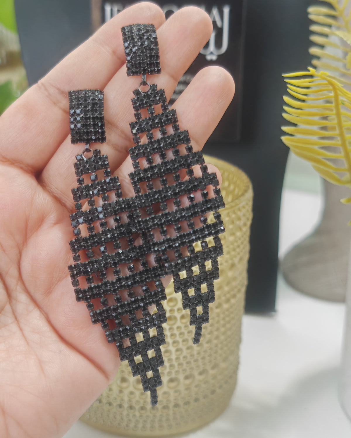 Black Mesh - Jhumka Style