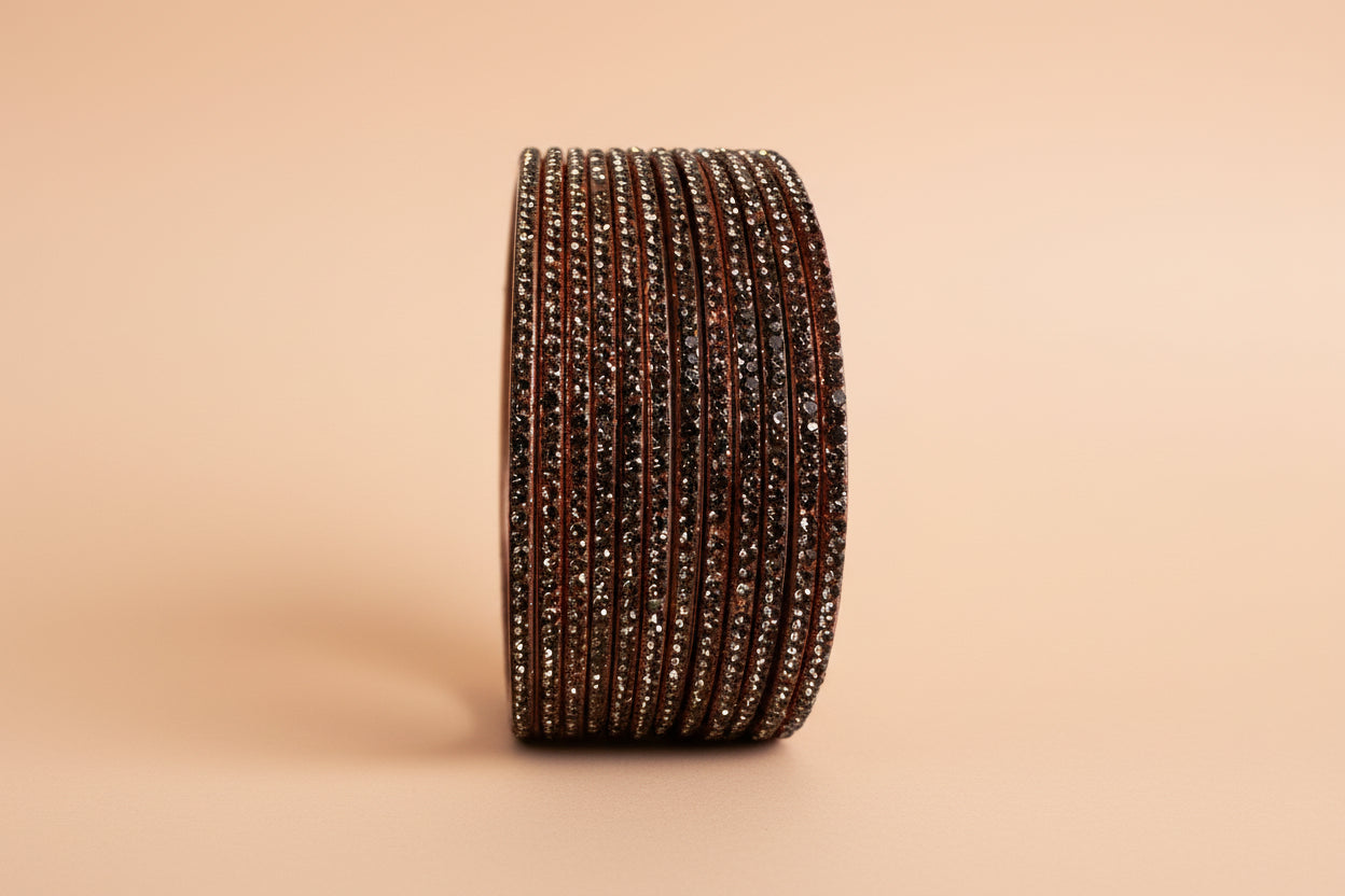 Zircon Studded Glossy Bangle