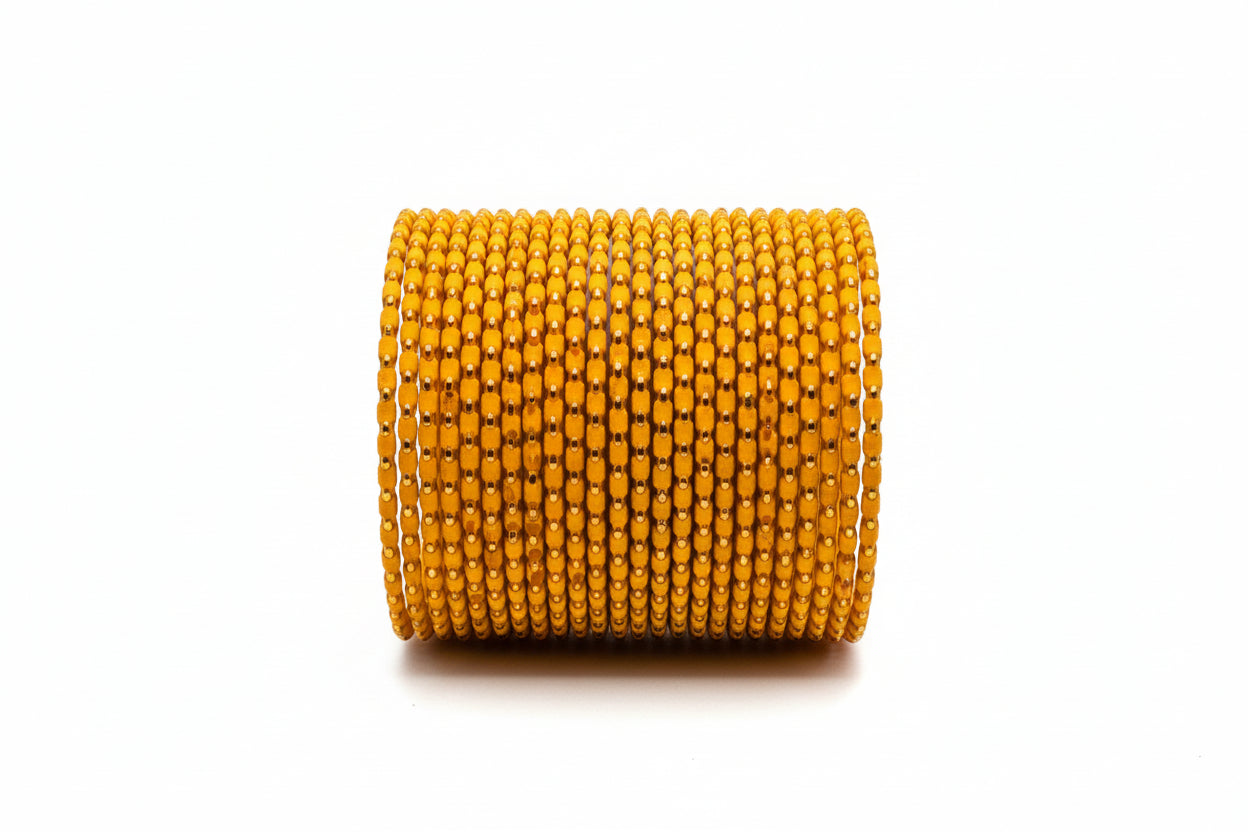 DOTS - Metal Bangles with Golden Dots