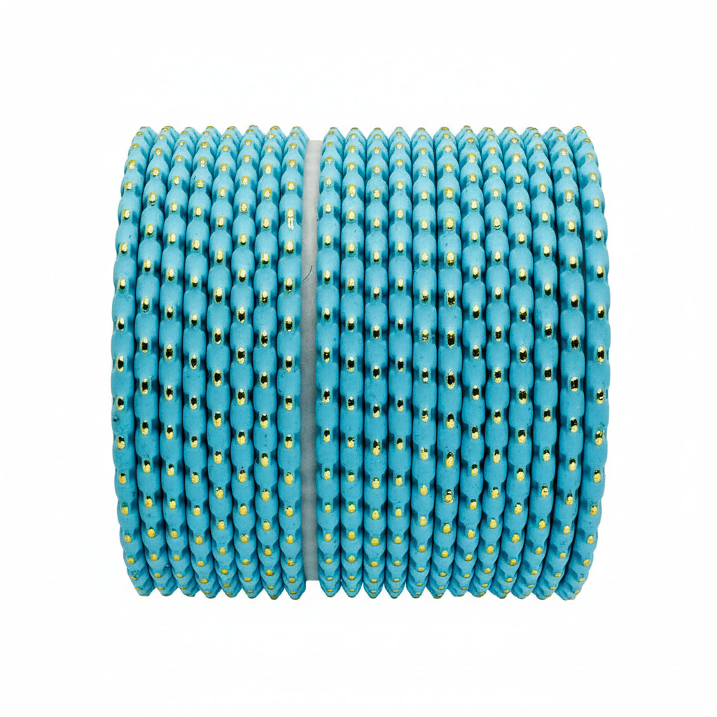 DOTS - Metal Bangles with Golden Dots