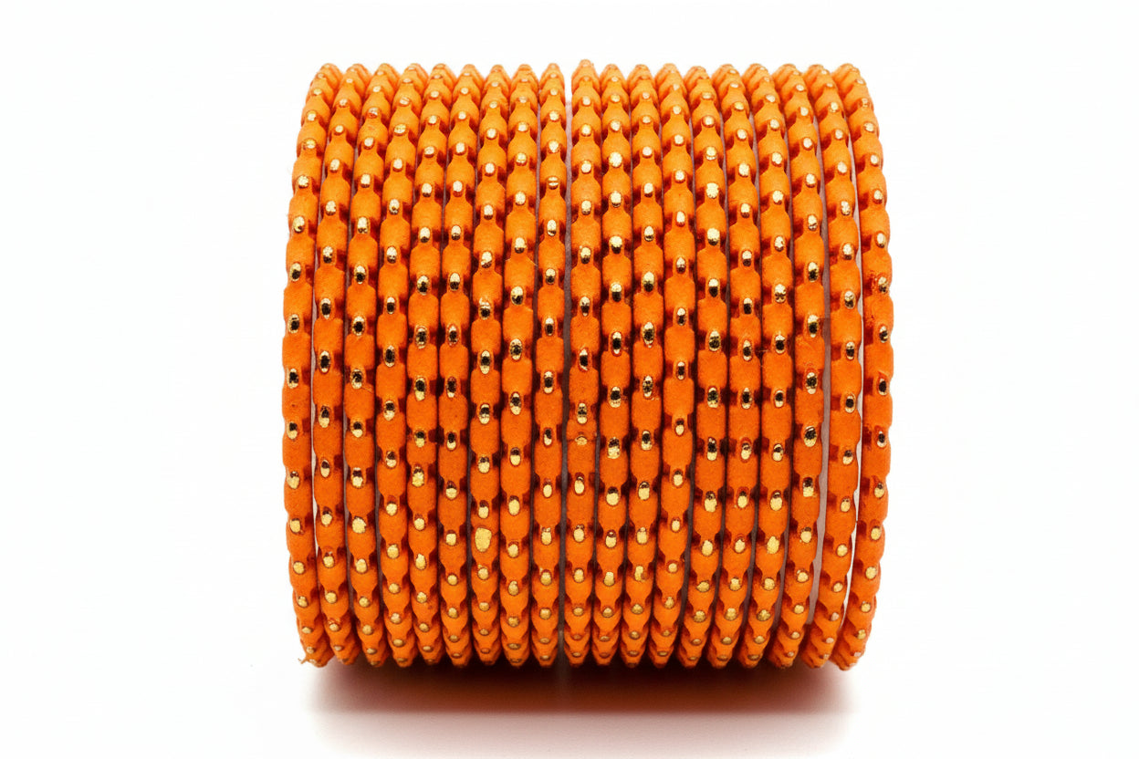 DOTS - Metal Bangles with Golden Dots