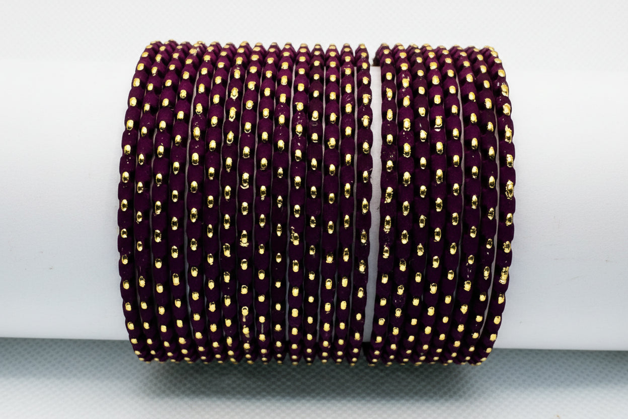 DOTS - Metal Bangles with Golden Dots