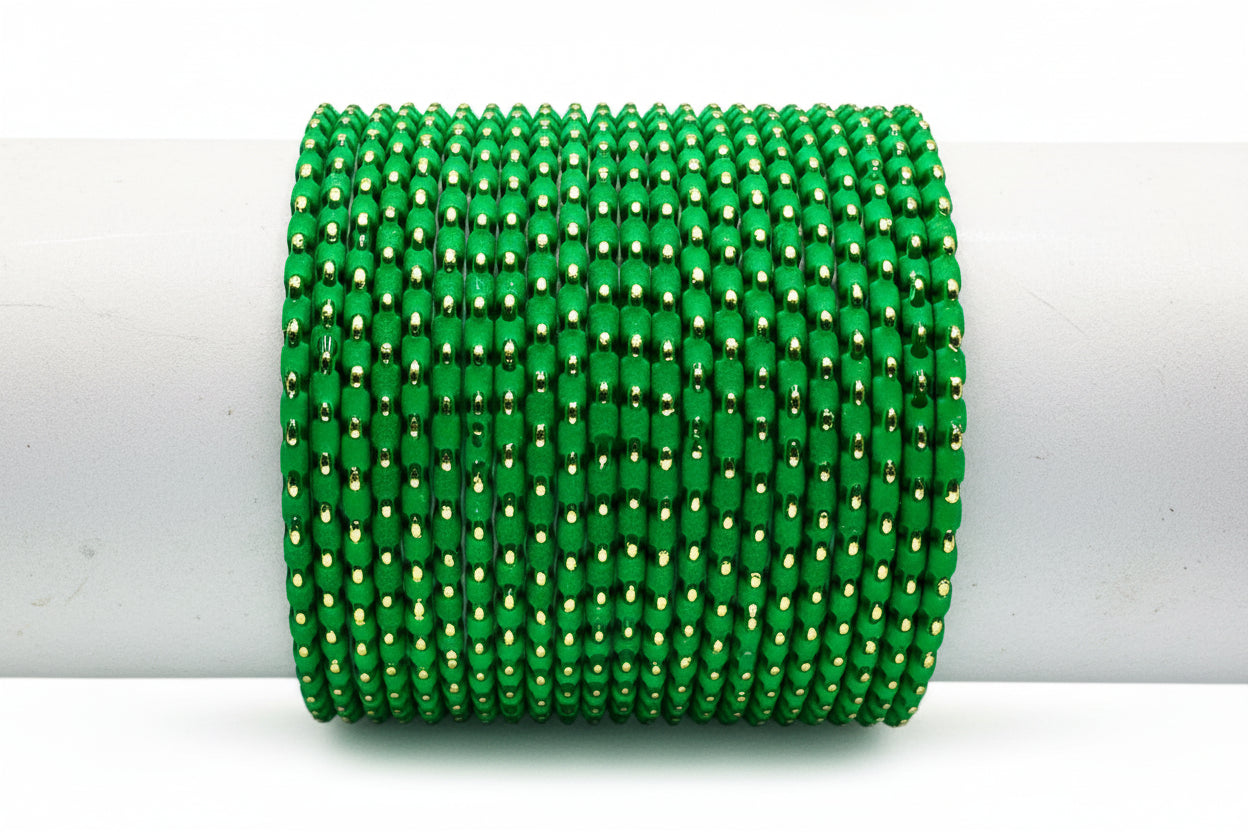 DOTS - Metal Bangles with Golden Dots