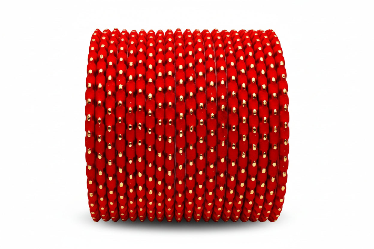 DOTS - Metal Bangles with Golden Dots