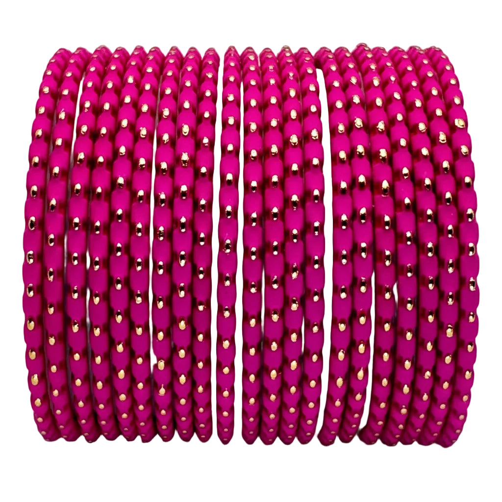 DOTS - Metal Bangles with Golden Dots