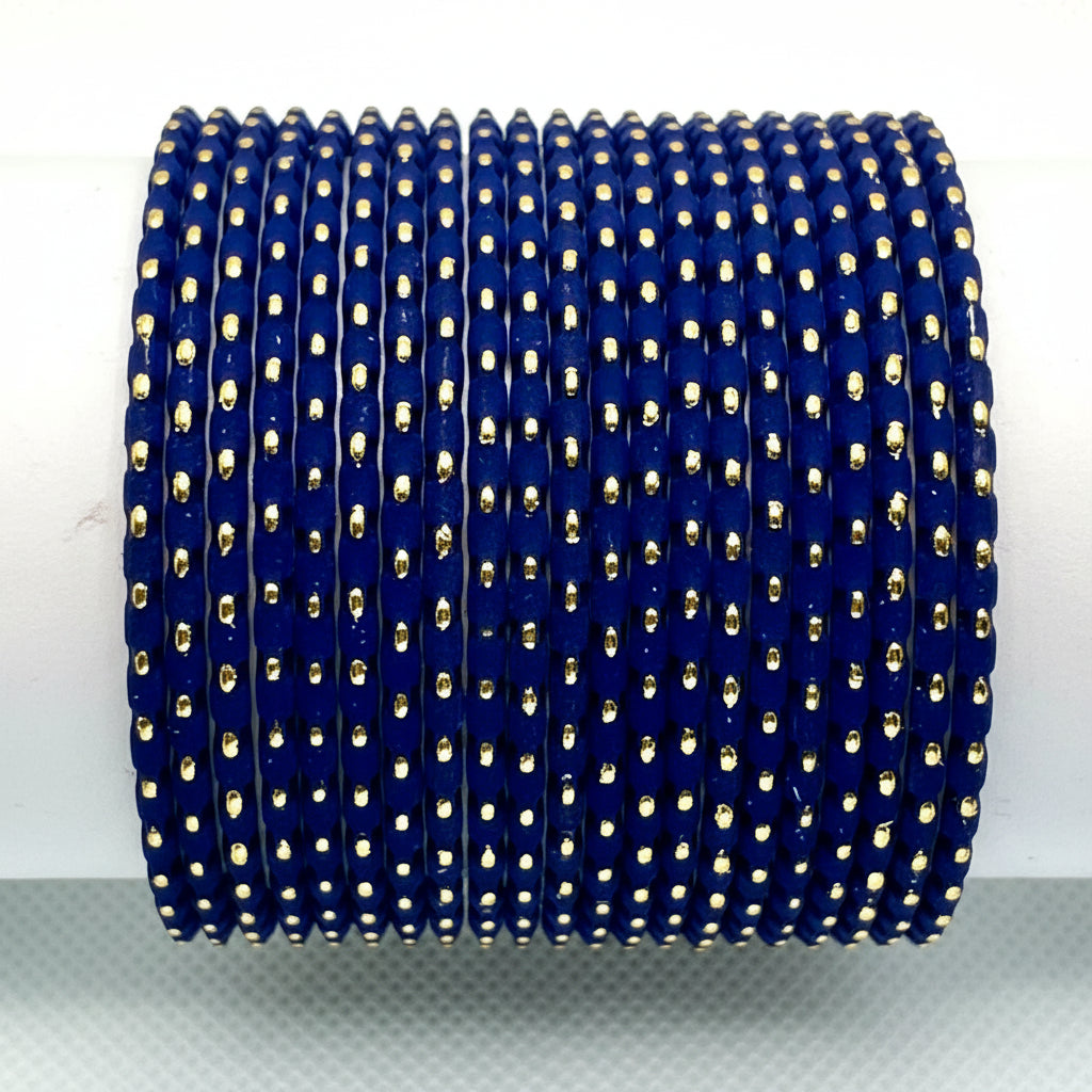 DOTS - Metal Bangles with Golden Dots