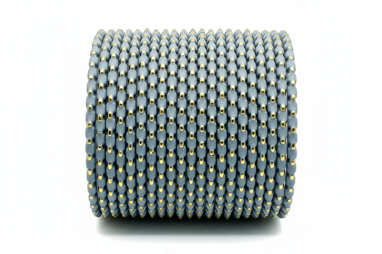 DOTS - Metal Bangles with Golden Dots