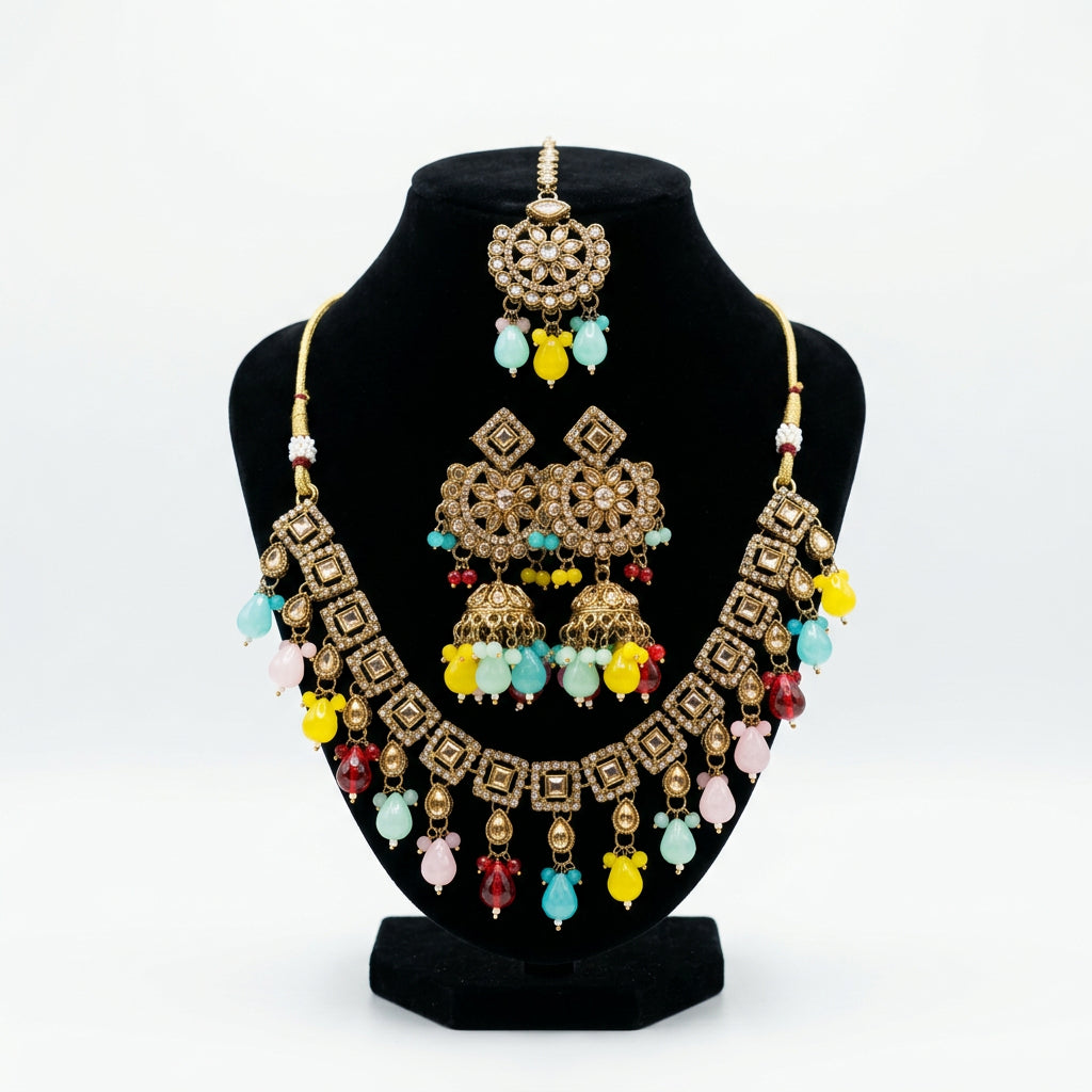 Multi Beads Long Jhumka Style
