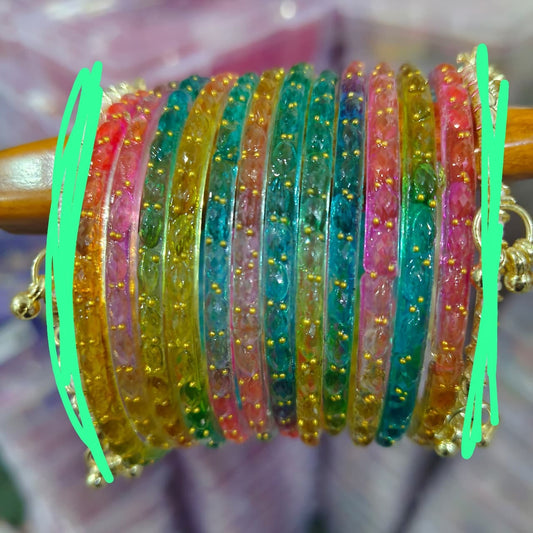 II - Multi Raindrop Glass Bangles
