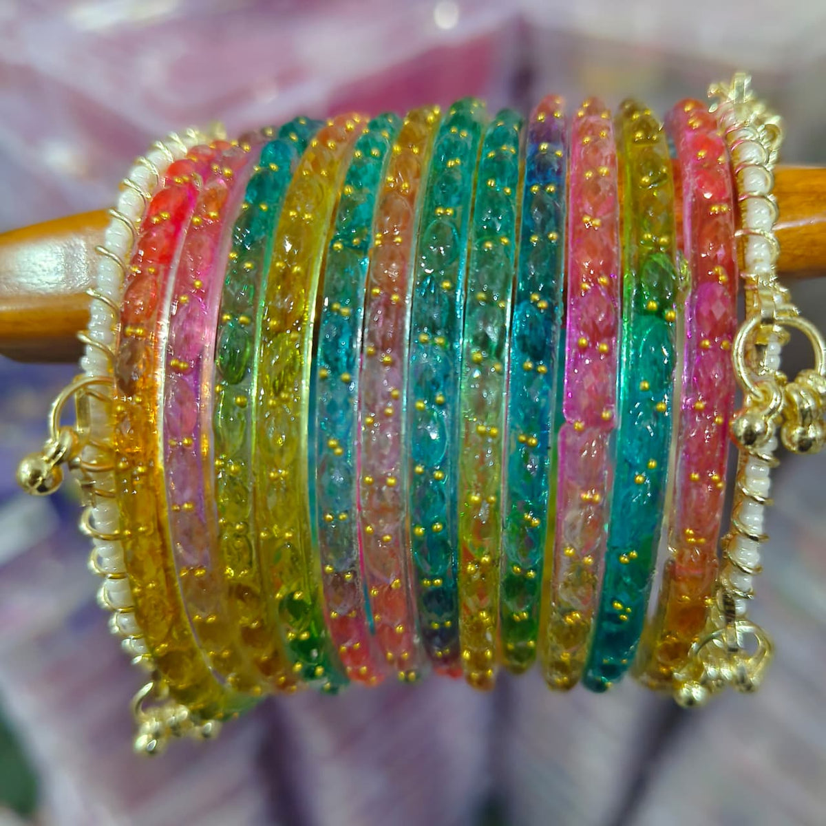 II - Multi Raindrop Glass Bangles