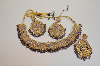 Purple Pari Kundan Style