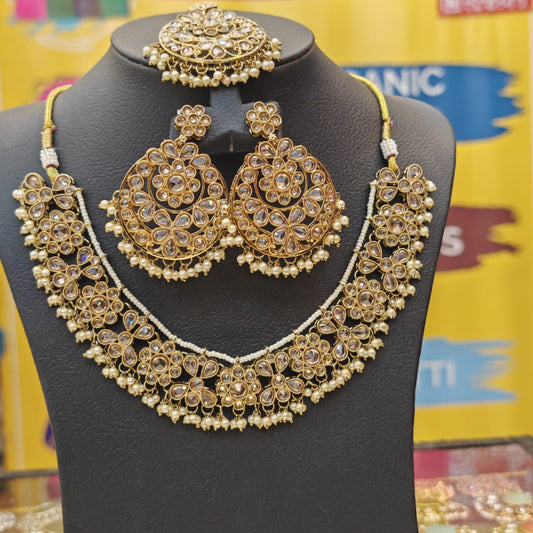 Kundan gold pink