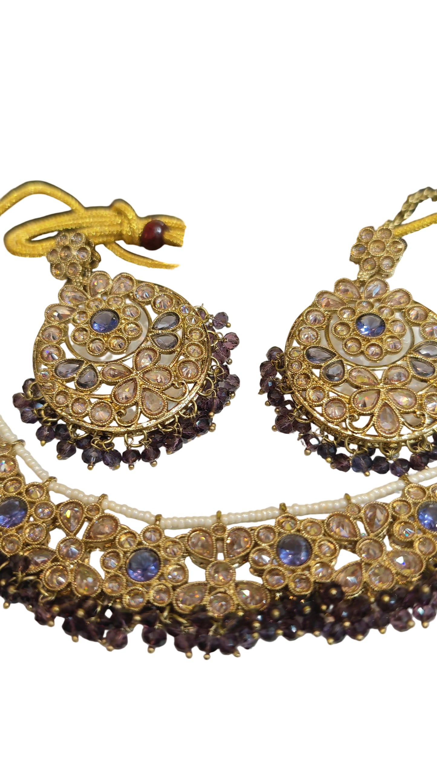 Purple Pari Kundan Style